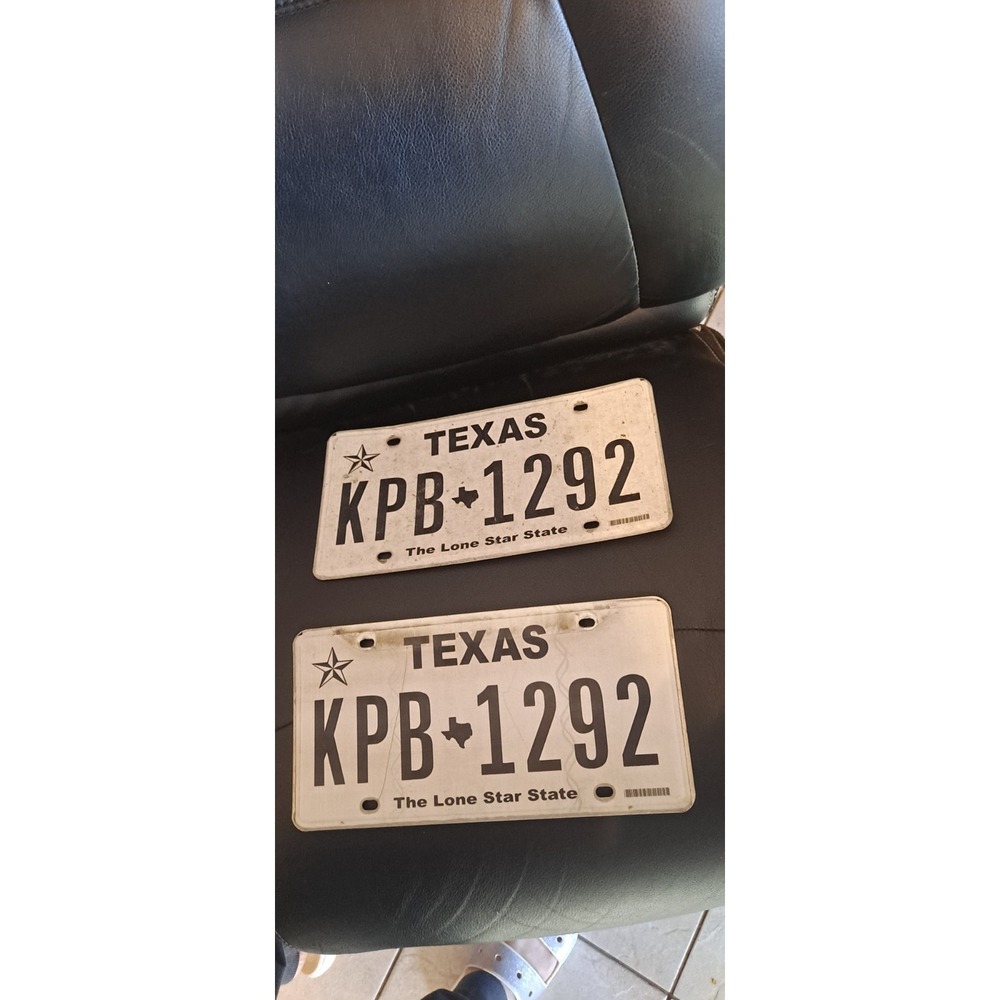 2 Retired & Expired Metal Texas License Plates